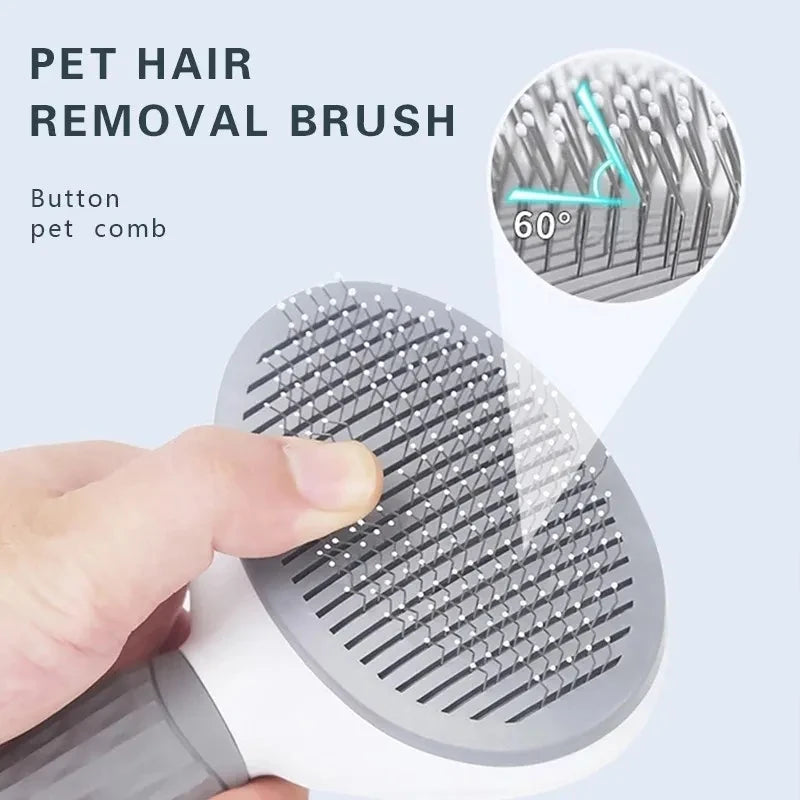 Self-Cleaning Pet Grooming Brush 🐾