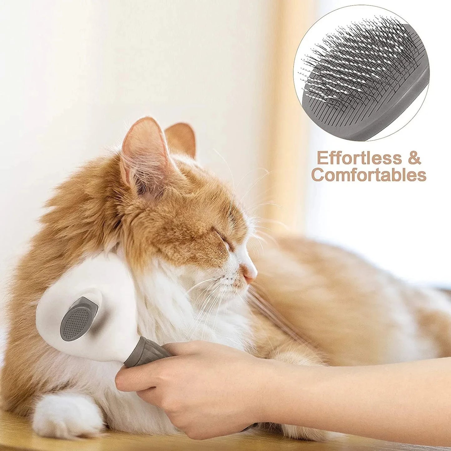Self-Cleaning Pet Grooming Brush 🐾