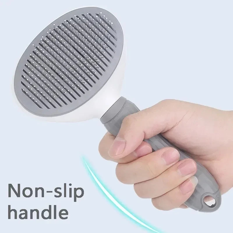 Self-Cleaning Pet Grooming Brush 🐾